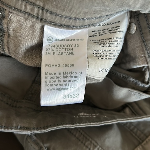 AG Adriano Goldschmied Mens The Everett Slim Straight Pant Gray Sz 34 x 28 - Picture 13 of 13